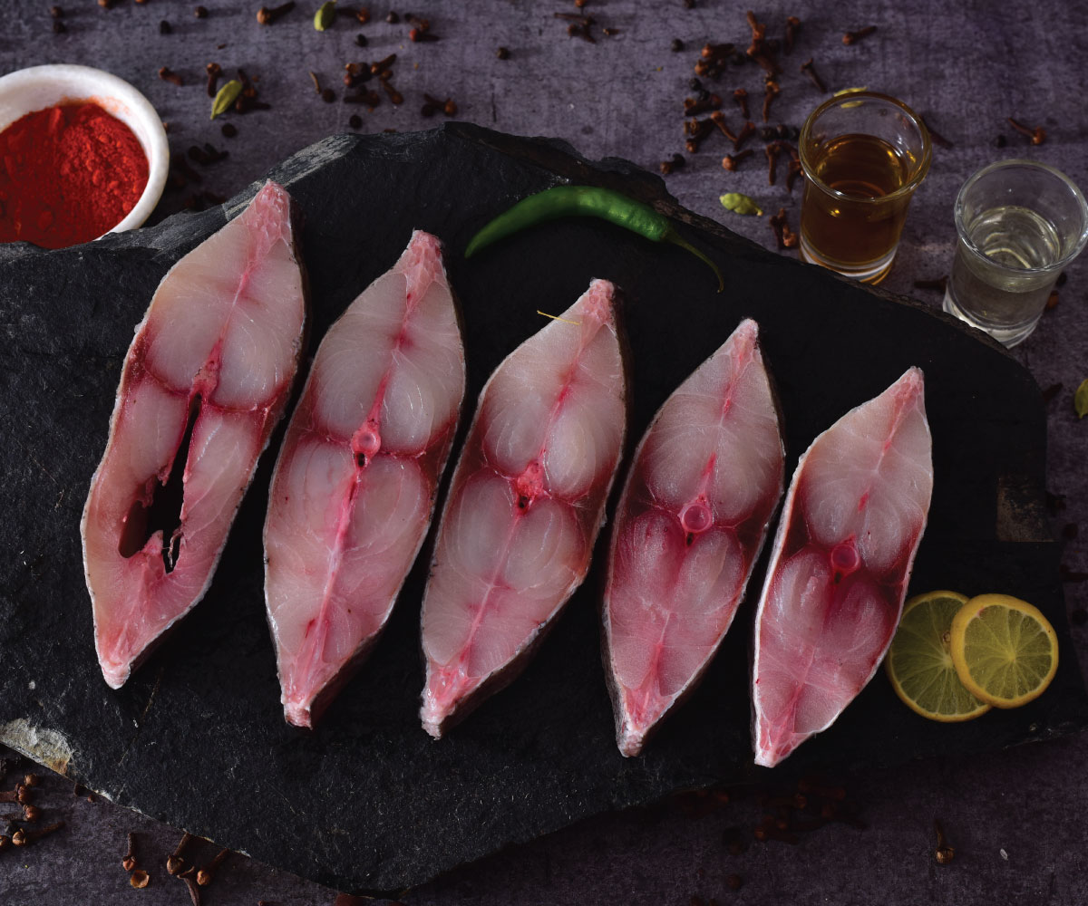 Black Pomfret Halwa Curry Cut