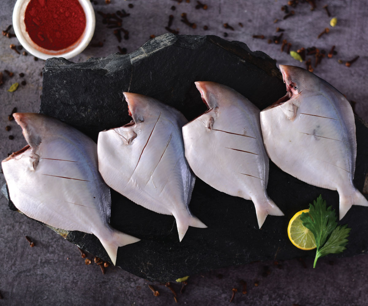 Pomfret Cleaned & Gutted